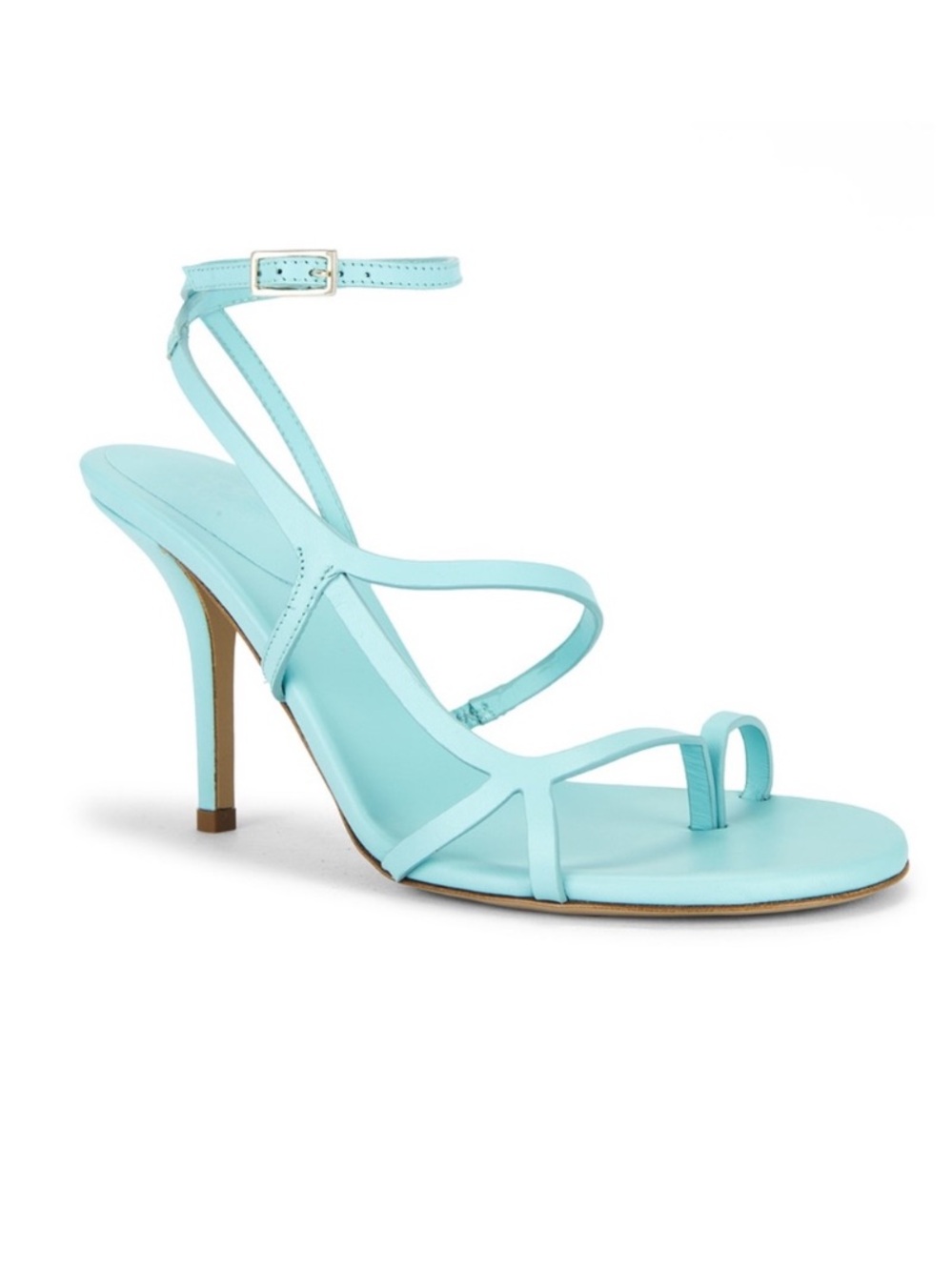 GIA BORGHINI Kora Strappy Heeled Sandal in Turquoise Blue Revolve $710 MSRP 39